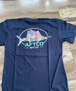 AFTCO Youth Summertime T-Shirt Deep Navy