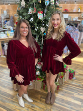 Load image into Gallery viewer, Velvet Wine Dress

