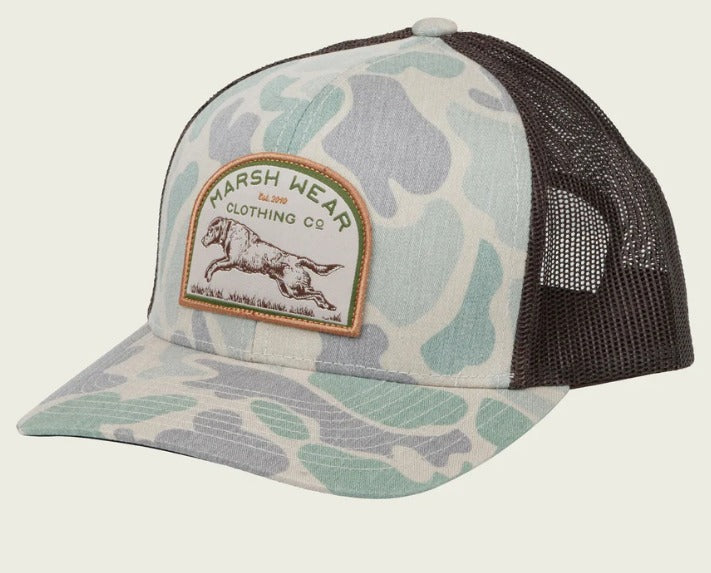 Marsh Wear Retrieve Trucker Hat Green Camo