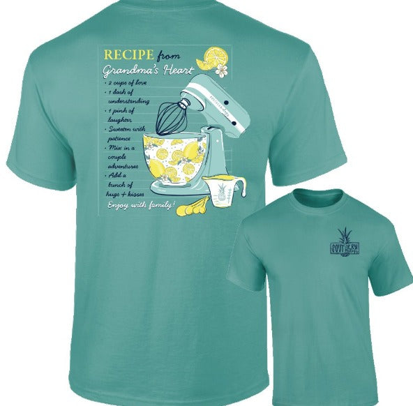 Southernology Recipe from Grandma's Heart T-shirt SS