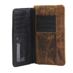 Myra Oak Fire Leather and Hairon Wallet