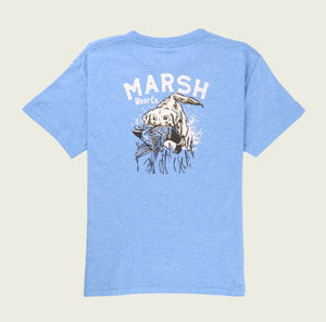 Marsh Wear Youth Red Catch SS T-Shirt Light Blue Heather