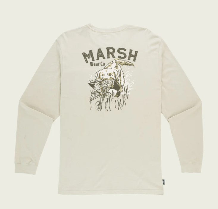 Marsh Wear Men's Red Catch LS T-Shirt Stone
