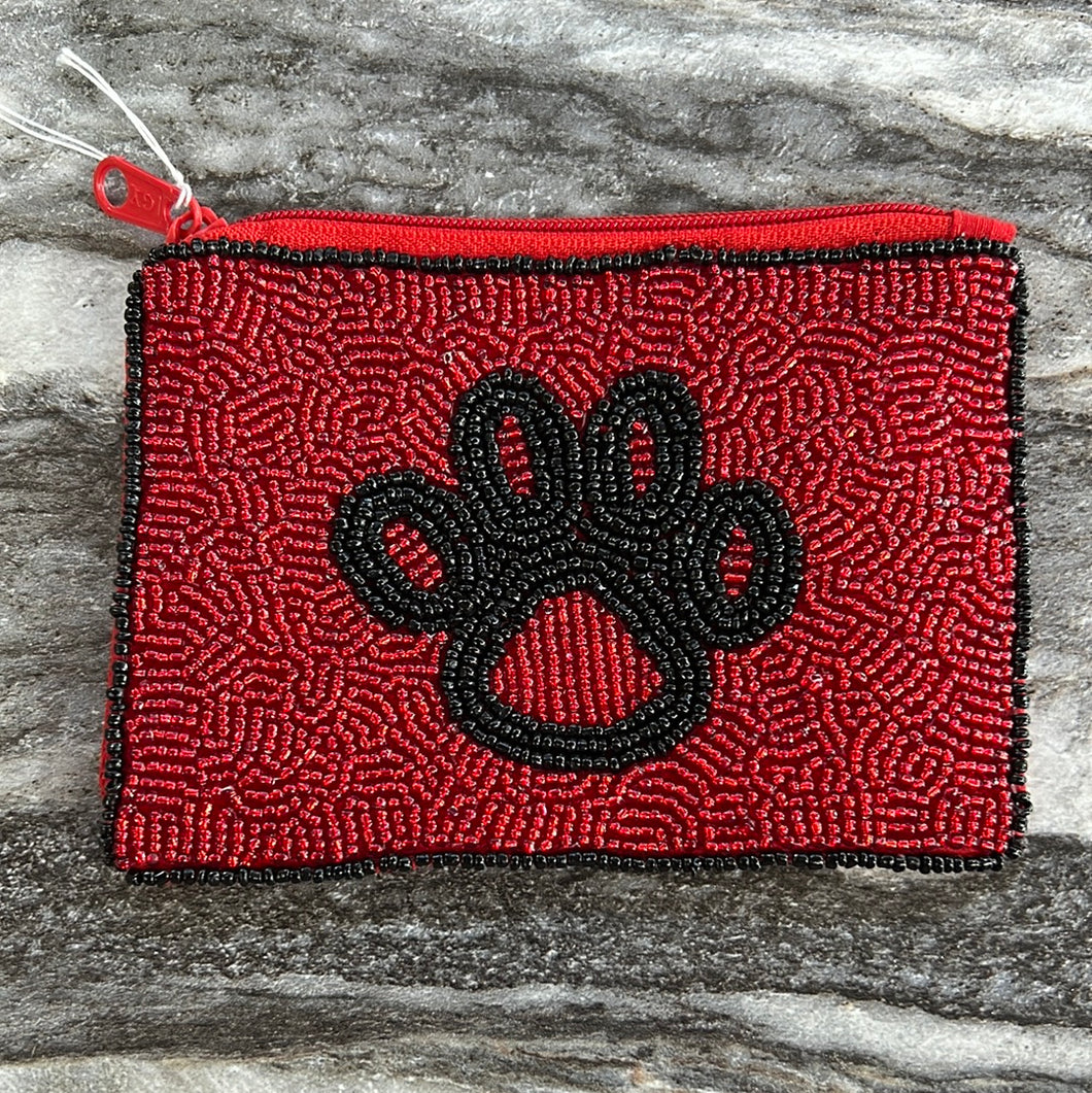 Paw Beaded Coin Purse